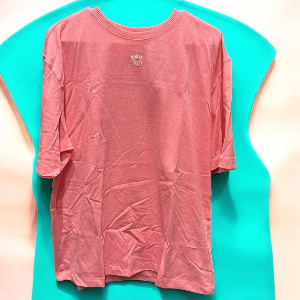 NEW Adidas Pink oversized T-Shirt MEDIUM pit to pit 26in length 37in NWT